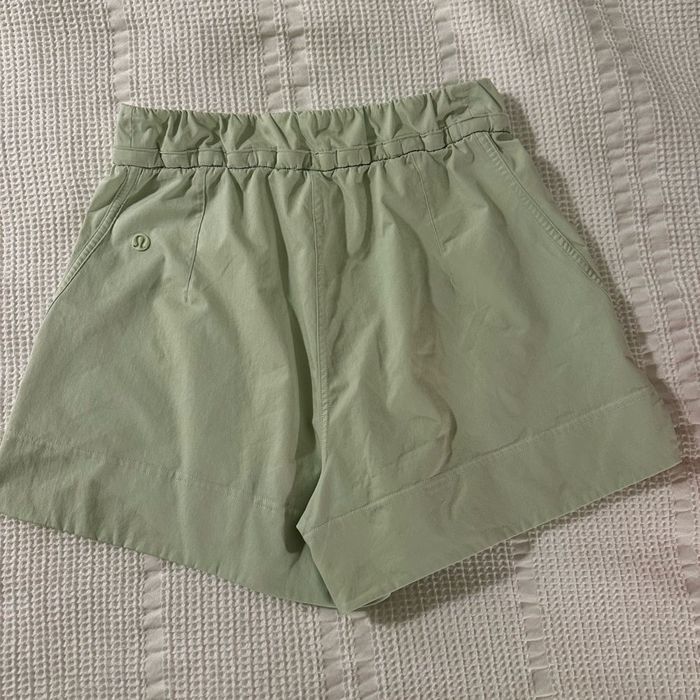 lululemon athletica Mint Green Athletic Shorts with Elastic Waist